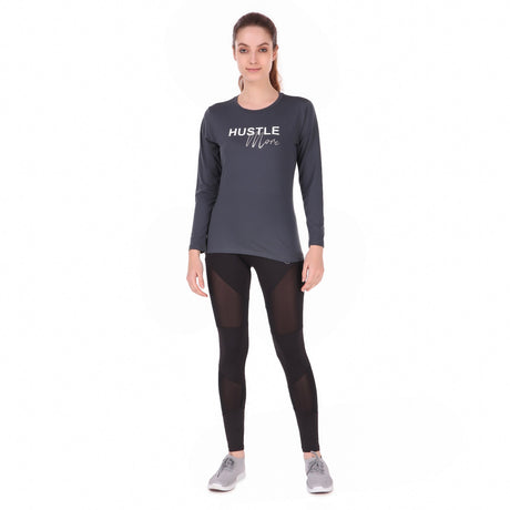 Hustle More Tshirt For Women FS (Shadow Grey)