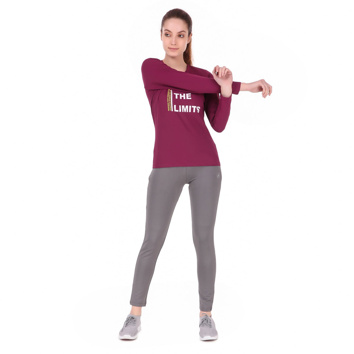 Push The Limits Tshirt For Women FS (Plum)