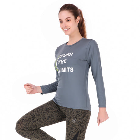 Push The Limits Tshirt For Women FS (Harbor Grey)