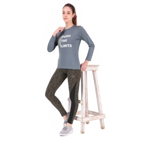 Push The Limits Tshirt For Women FS (Harbor Grey)