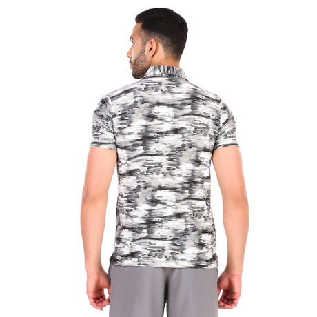 Performance Polo Zip Collar Tshirt For Men (Van Gogh)