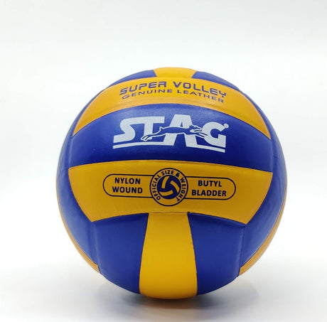 STAG GLOBAL Super Volley Volleyball | Official Size | Lightweight & Durable | Nylon-Wound | Multicolour | Indoor & Outdoor Use