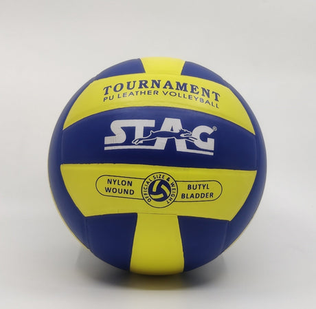 STAG GLOBAL VOLLEYBALL (TOURNAMENT) Official Size 5, Butyl Bladder, Nylon Wound