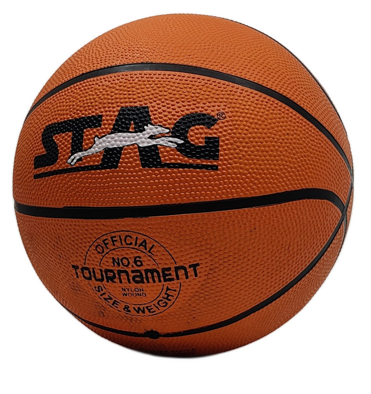 STAG GLOBAL TOURNAMENT  BASKET BALL| Size 6 | High Quality | Durable Grip for Match & Training Play