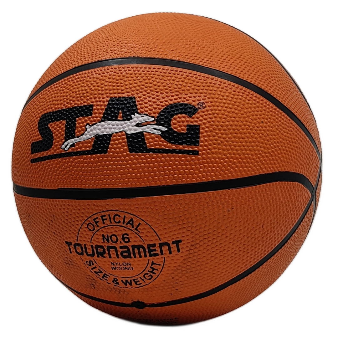 STAG GLOBAL TOURNAMENT  BASKET BALL| Size 6 | High Quality | Durable Grip for Match & Training Play