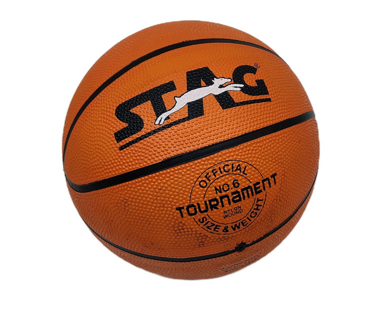 STAG GLOBAL TOURNAMENT  BASKET BALL| Size 6 | High Quality | Durable Grip for Match & Training Play