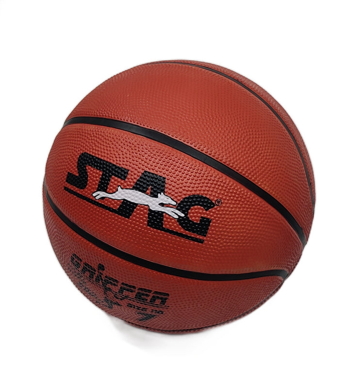 STAG GLOBAL Gripper Basketball | Size 7 | High Grip | Nylon Winding Butyl Bladder | Indoor & Outdoor Play