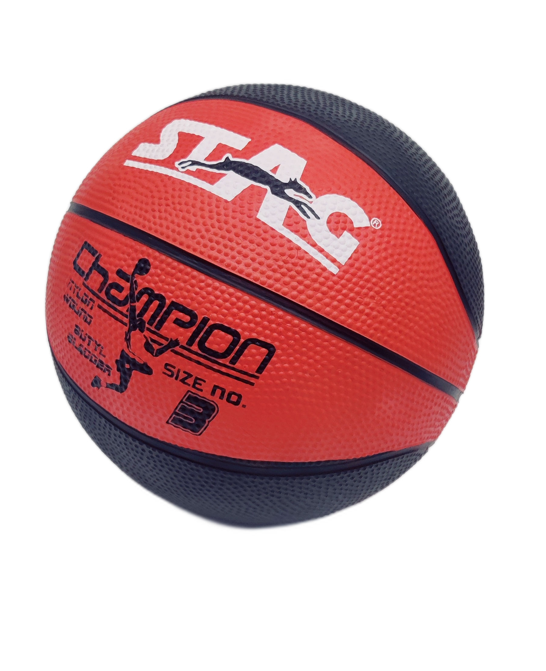 STAG GLOBAL Champion Basket Ball  | Size 3 | Nylon Wound | Butyl Bladder | High Grip for Kids & Beginners