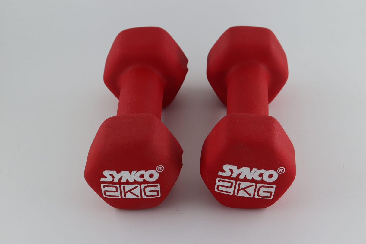 Synco Red Dumbbell Pair (2 x 2 KG)