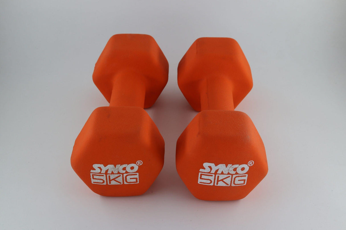 Synco Orange Dumbbell Pair (2 x 5 KG)