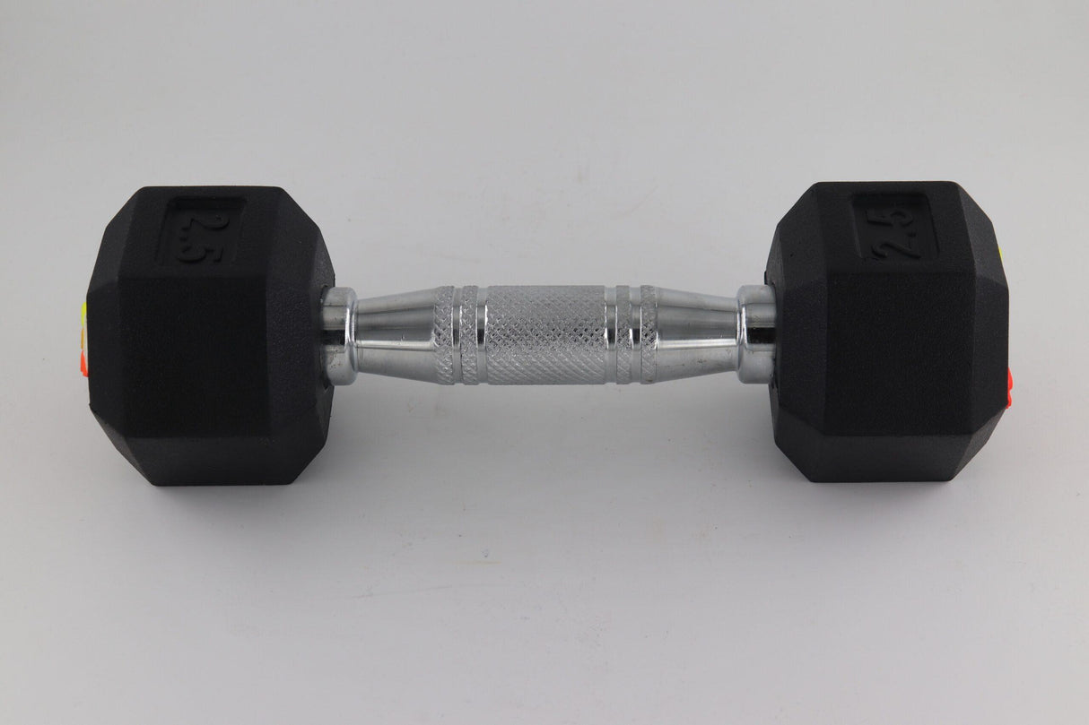 Synco Rubber Coated Dumbbell Pair (2 x 2.5 KG)