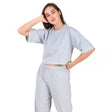 Cotton Crop Top For Women (Sky)
