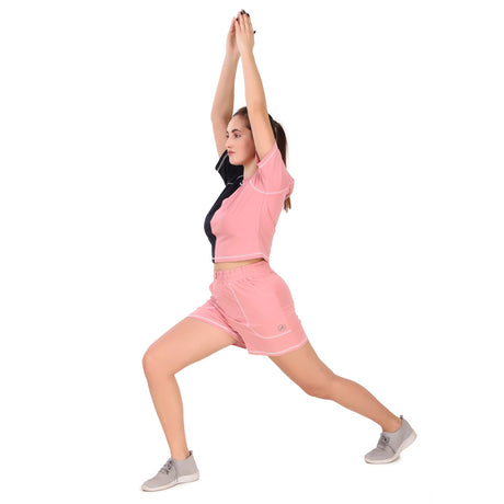Cotton Lounge Shorts For Women (Pink)