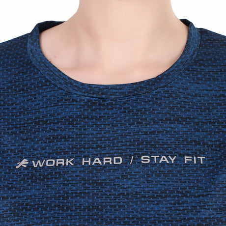 Mega Sleeve Side Knot Tshirt For Women (Deep Blue)