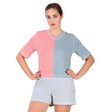 Cotton Crop Top For Women (Pink/Green)
