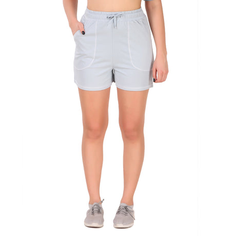 Cotton Lounge Shorts For Women (Sky)