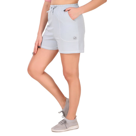 Cotton Lounge Shorts For Women (Sky)