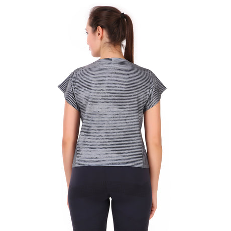 Performance Chic Mega Sleeve Tshirt For Women (Abstract Grey)