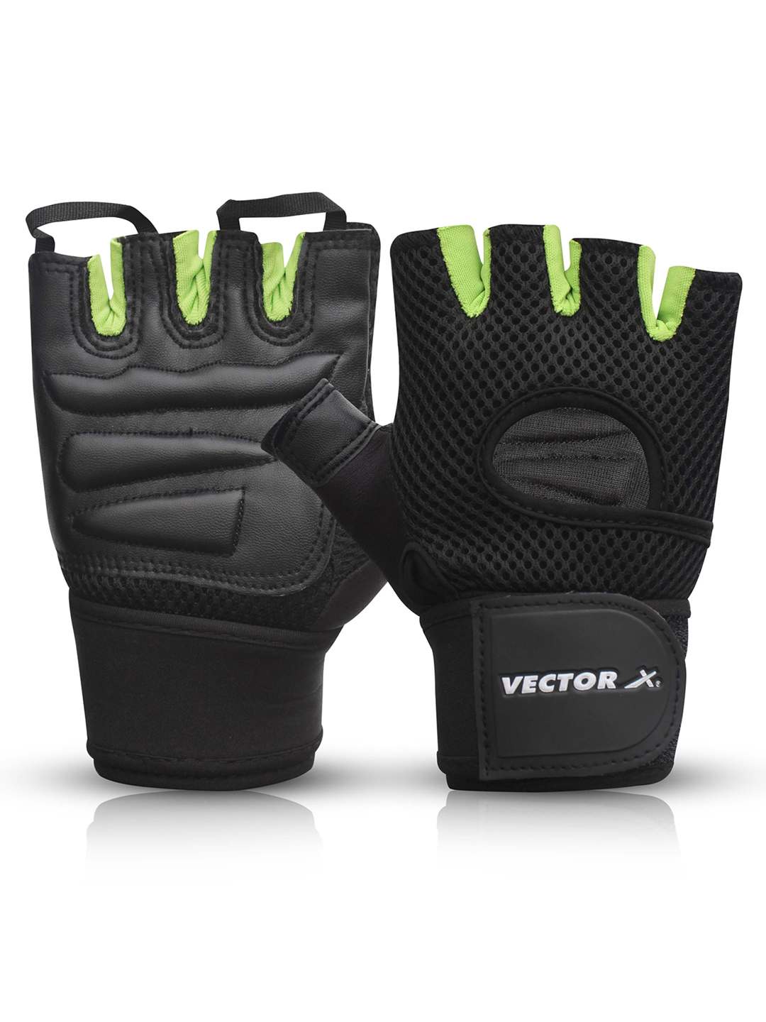 Vector X VX 500 Gym Fitness Fingerless Gloves for Men Women Sports Practice Gloves with Wrist Support Accessories