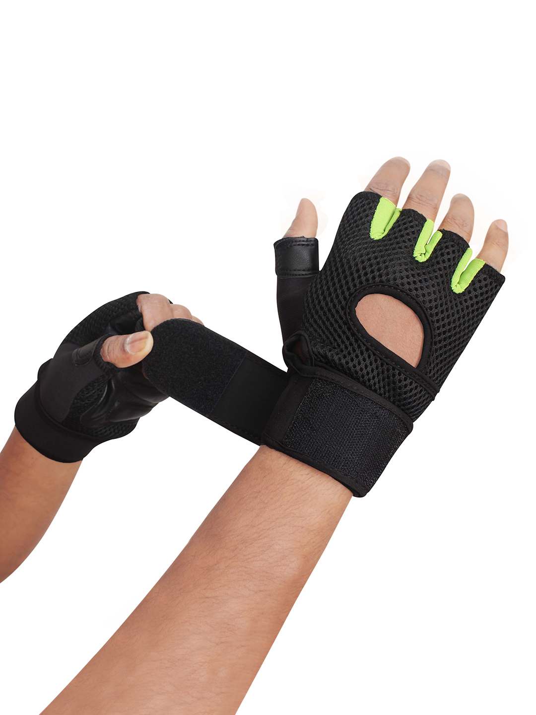Vector X VX 500 Gym Fitness Fingerless Gloves for Men Women Sports Practice Gloves with Wrist Support Accessories