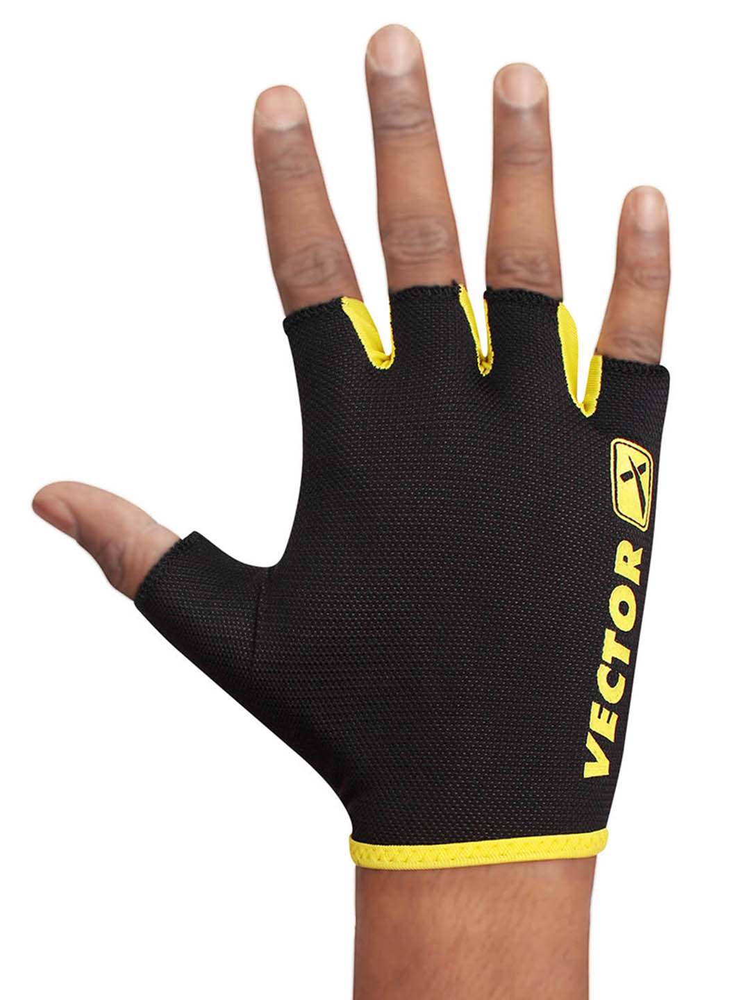 Vector X VX 450 Unisex Workout Fingerless Weight Lifting Gloves for Men and Women Excellent Grip for Weightlifting, Cycling, Exercise, Training, Pull ups, Fitness, Climbing and Rowing