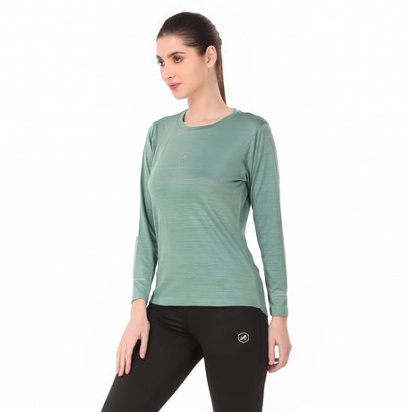 Performance Self Design Tshirt For Women FS (Pastel Green)