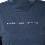 Performance Cowl Neck Tshirt For Women FS (Blue Melange)