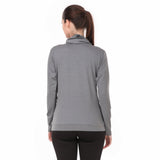 Performance Cowl Neck Tshirt For Women FS (Grey Melange)
