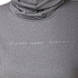 Performance Cowl Neck Tshirt For Women FS (Grey Melange)