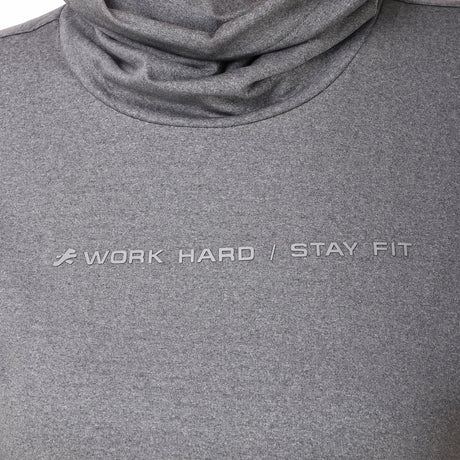 Performance Cowl Neck Tshirt For Women FS (Grey Melange)