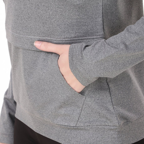 Performance Cowl Neck Tshirt For Women FS (Grey Melange)