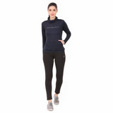 Performance Cowl Neck Tshirt For Women FS (Oxford Blue)