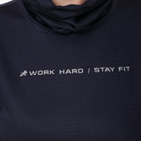 Performance Cowl Neck Tshirt For Women FS (Oxford Blue)