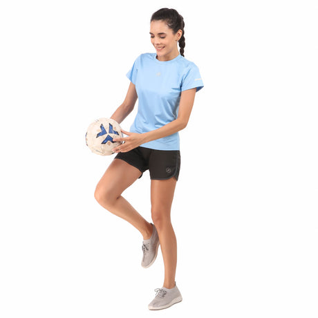 Multiverse Performance Tshirt For Women (Blizzard Blue)