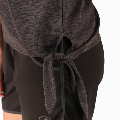 Mega Sleeve Side Knot Tshirt For Women (Grey)