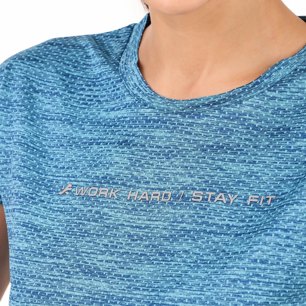 Mega Sleeve Side Knot Tshirt For Women (Light Blue)