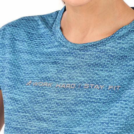 Mega Sleeve Side Knot Tshirt For Women (Light Blue)