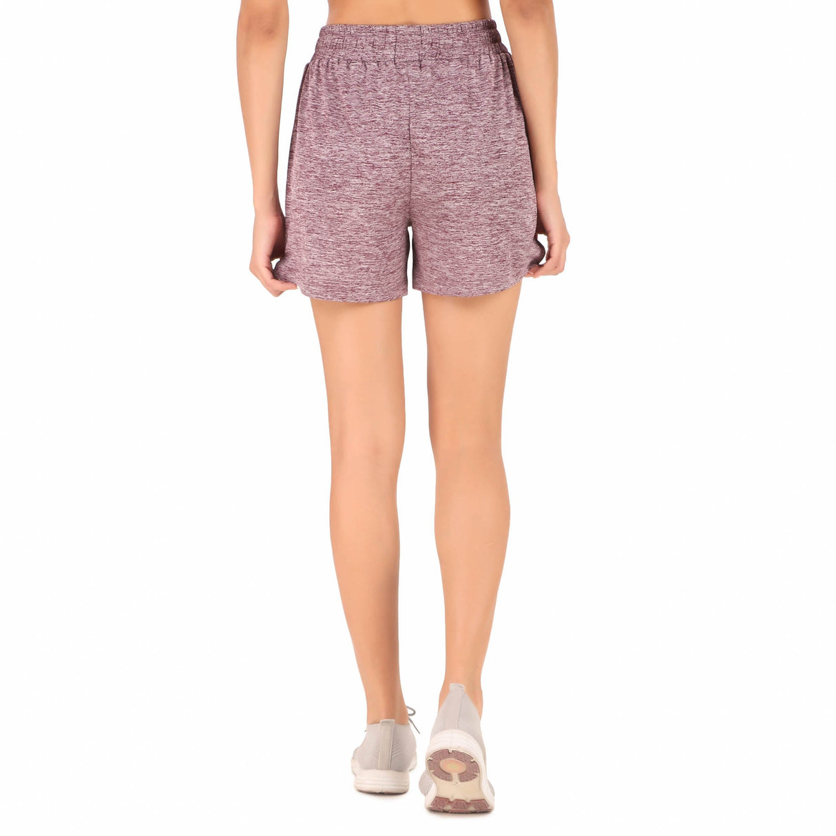 Activewear Shorts For Women (Merlot Melange)