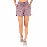 Activewear Shorts For Women (Merlot Melange)