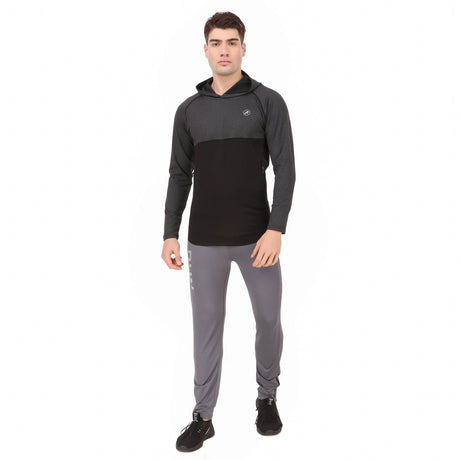 Performance Brushed Hoodie For Men (Space Dust Black)