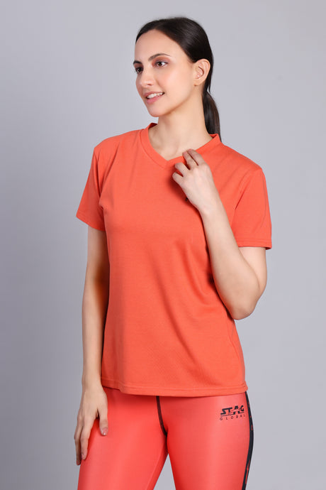 STAG GLOBAL Bliss Women's 100% Cotton V-Neck T-Shirt | Lightweight |  All-Day Comfort