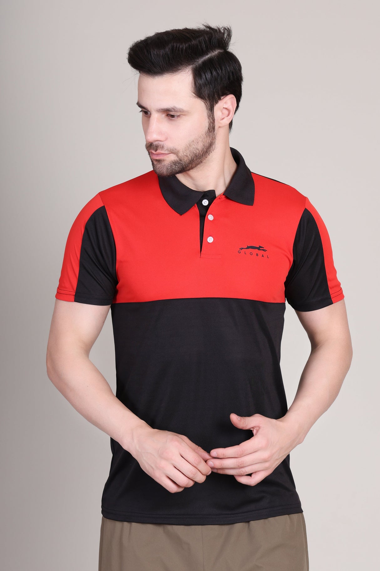 STAG GLOBAL  Bold  Men's Polo T-Shirt – 100% Polyster | Breathable and Comfortable  Sportswear