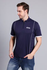 STAG GLOBAL Crossover Men's Solid Athletic fit Polo T-Shirt | Solid Sportswear for Active & Casual Use