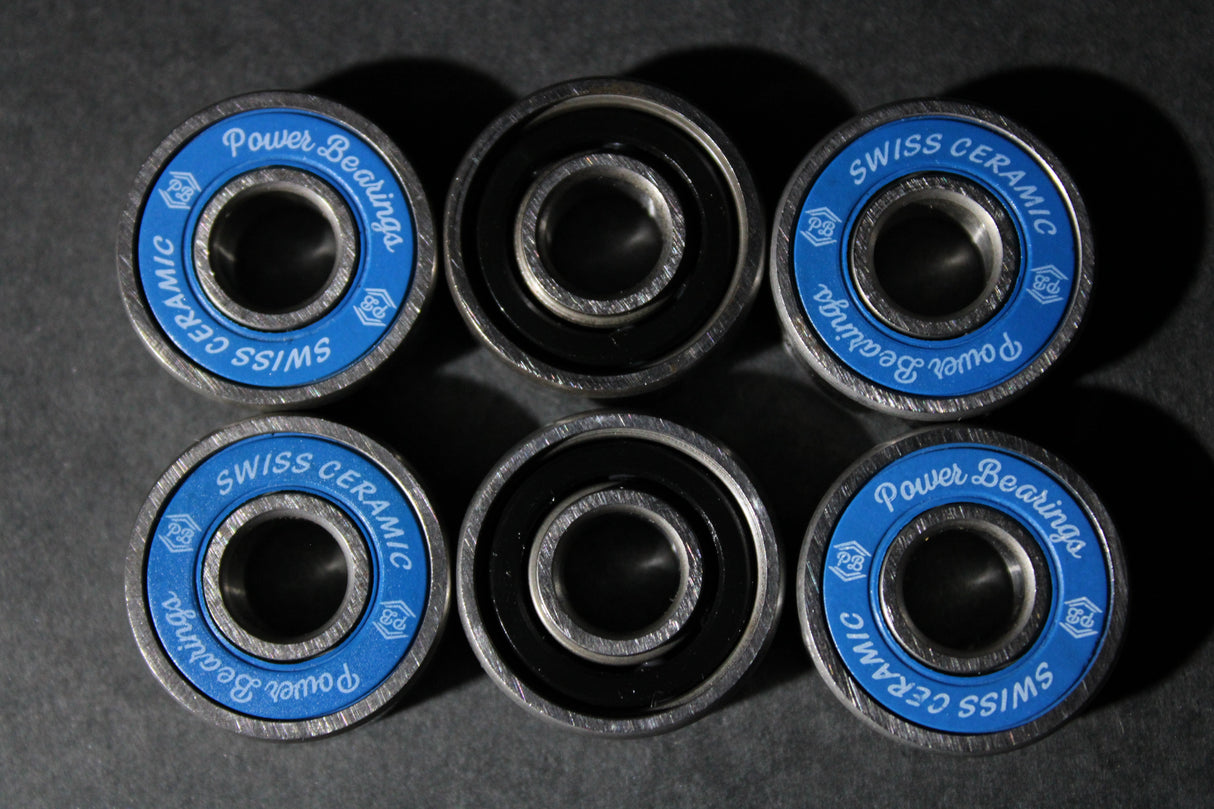 Power Bearings Swiss Ceramic 627 Quad skate Speed Bearings