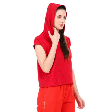Mega Sleeve Hoodie For Women (Red dots)