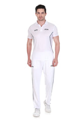 Stag Global APX Pure White Sports T-Shirt for Men | Half Sleeve Collar Neck | 4-Way Stretch | Moisture Wicking | 140 GSM Interlock Fabric