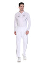 Stag Global APX Pure White Full Sleeve Sports Set for Men & Women | Collared T-Shirt with Track Pant | Moisture Wicking | 4-Way Stretch