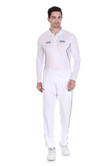 Stag Global APX Pure White Full Sleeve Sports T-Shirt for Men | Collar Neck | 4-Way Stretch | Moisture Wicking | 140 GSM