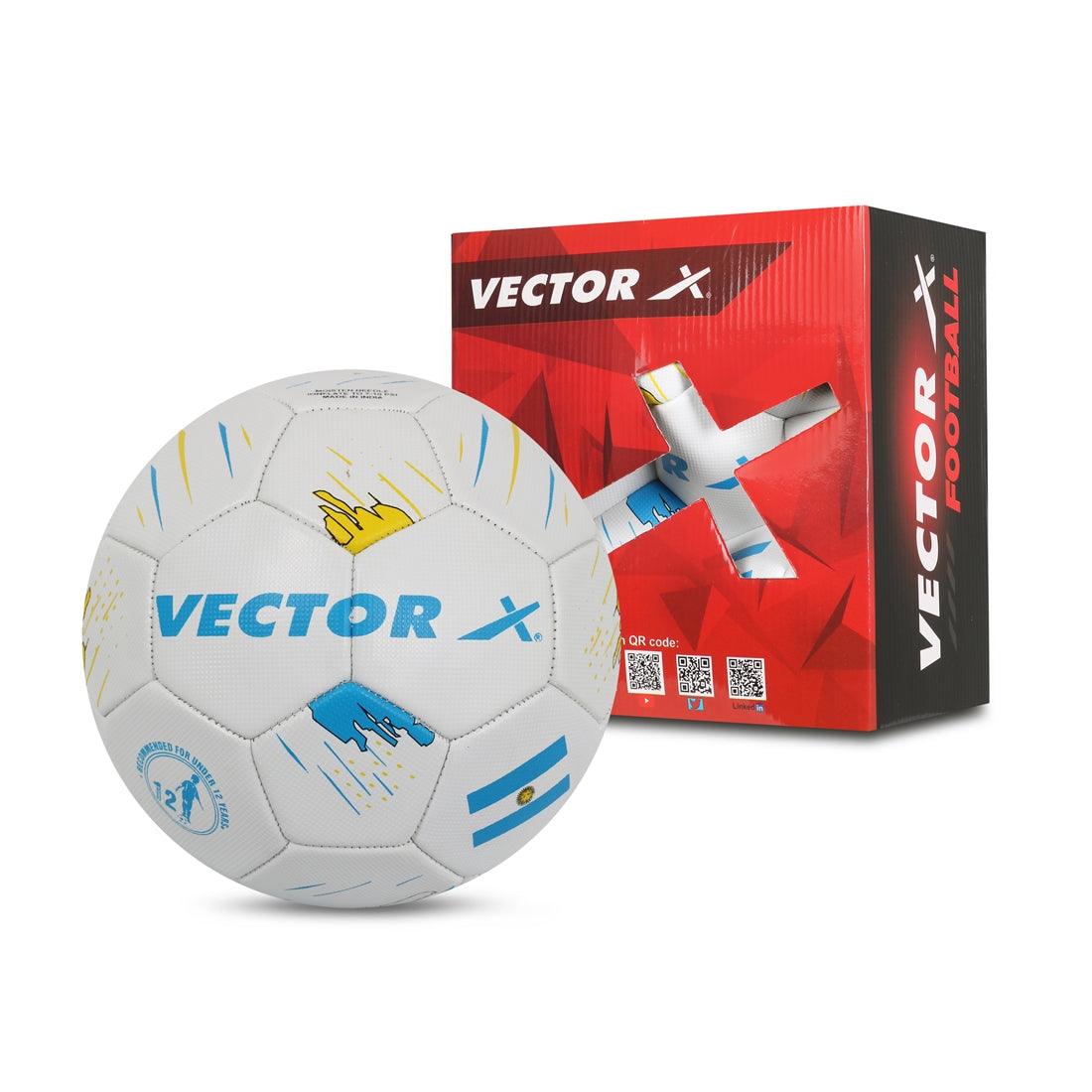 VECTOR X Argentina PVC Machine Stitched Embose Football -(Pack of 1)