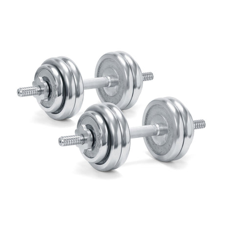 KAKSS Cast Iron Chrome Plated Spinlock Adjustable Dumbbell For Home Gym, Bodybuilding Fitness and Co | Kakss Exporters (Kakss